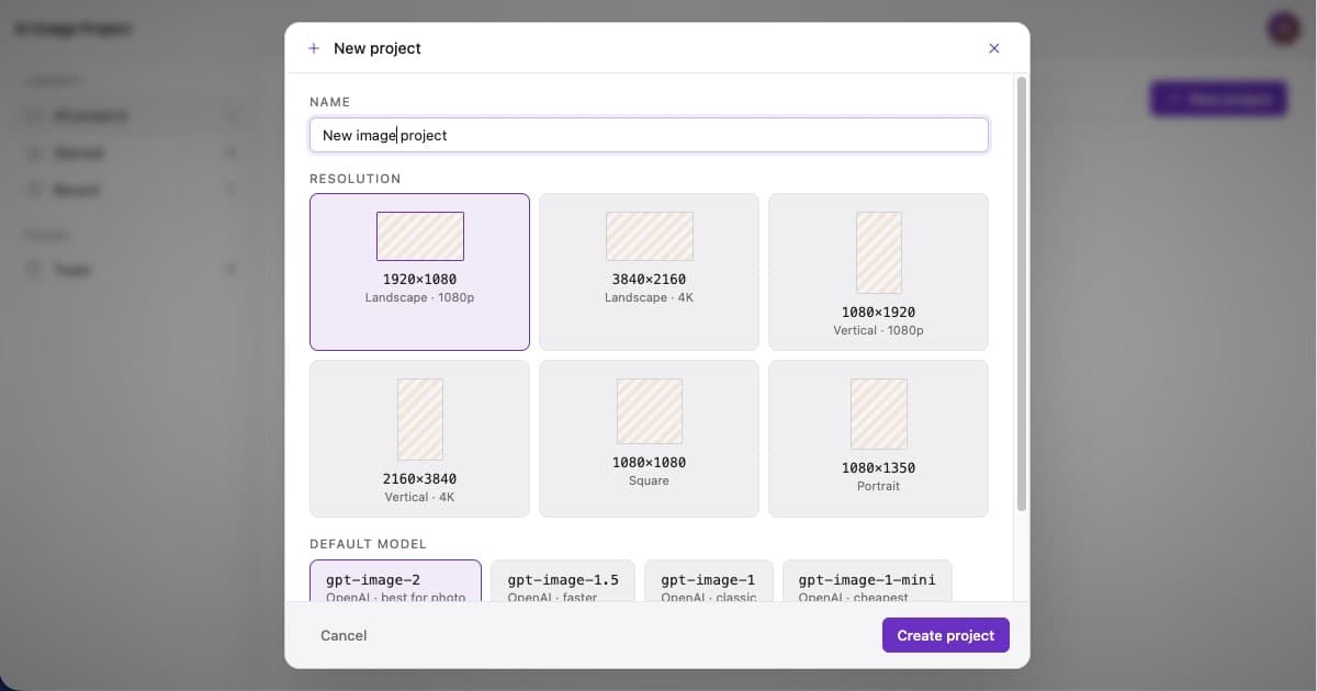 imageproject.ai screenshot